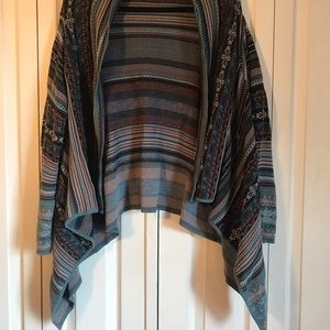 Coldwater Creek Cardigan Drape Sweater Size Large